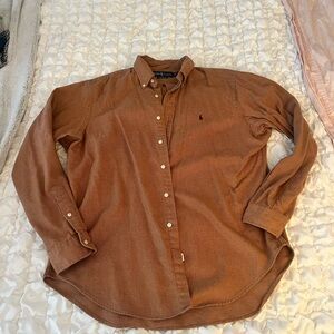 Ralph Lauren Men's Tan Button Down Shirt